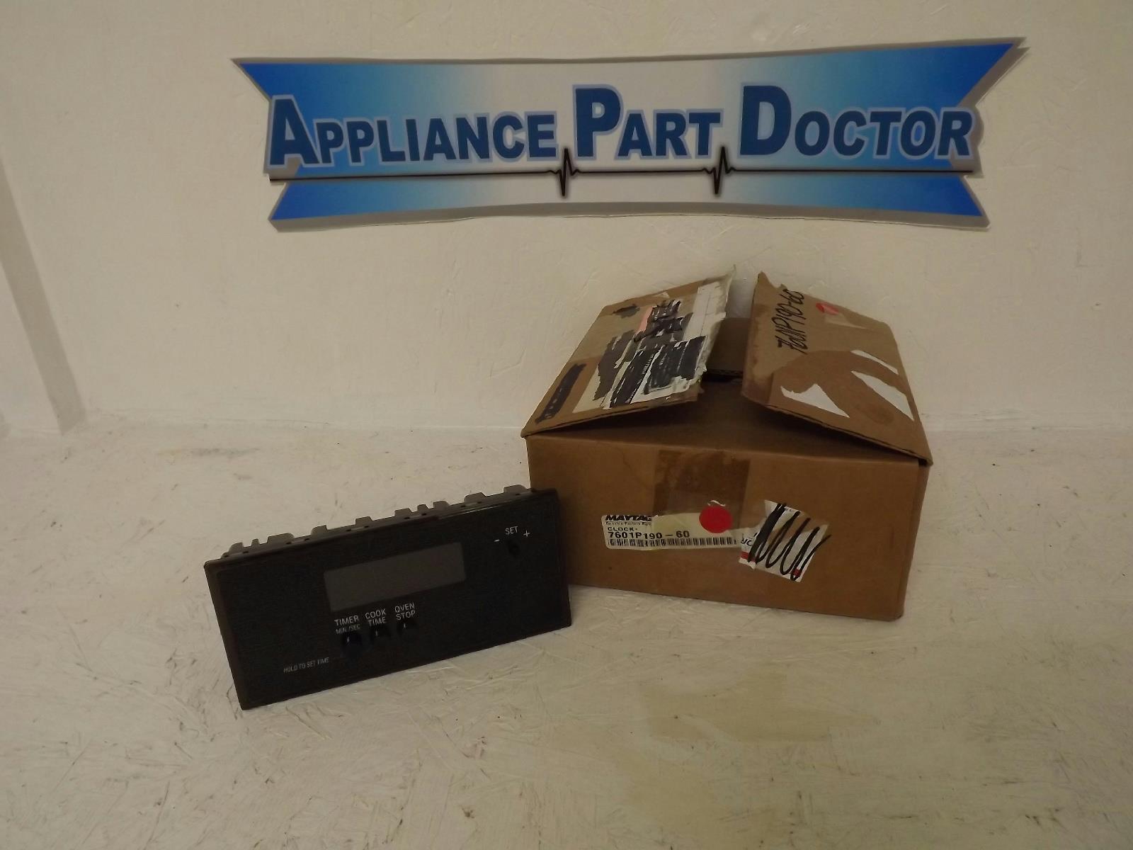 MAYTAG WHIRLPOOL STOVE 7601P190-60 CLOCK NEW MAYTAG WHIRLPOOL STOVE 7601P190-60 CLOCK NEW